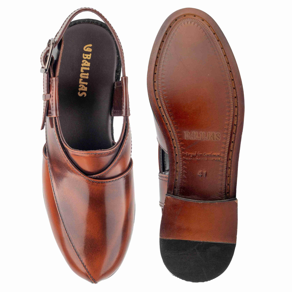 1055: Balujas Tan Leather Peshawari