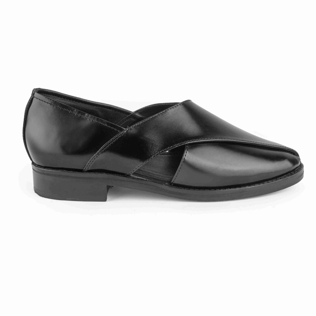 1062: Balujas Men's Black Peshawari Sandal