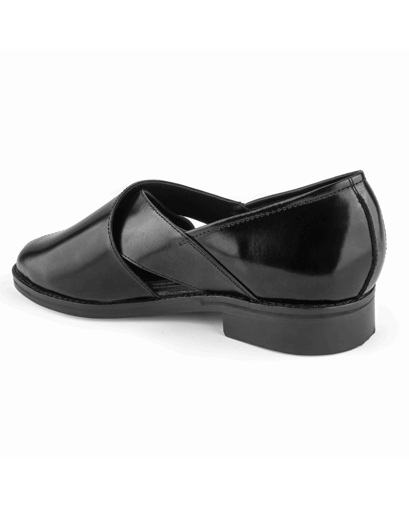 1062: Balujas Men's Black Peshawari Sandal