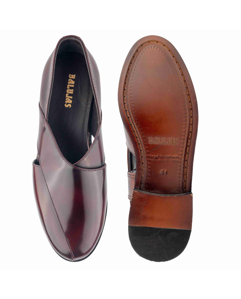 1062: Balujas Men's Cherry Peshawari Sandal 