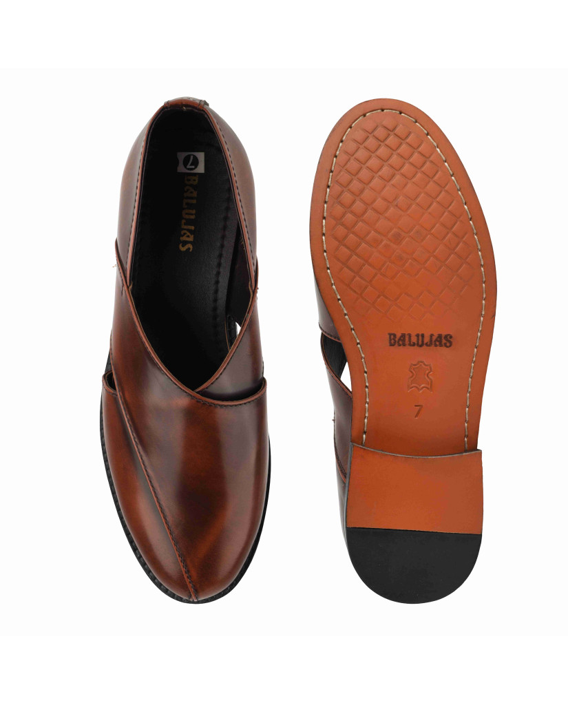 1062: Balujas Men's Tan Peshawari Sandal 