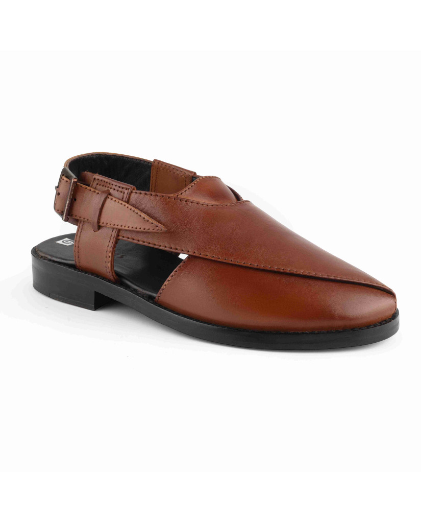 1082 : Balujas Tan Leather Peshawari