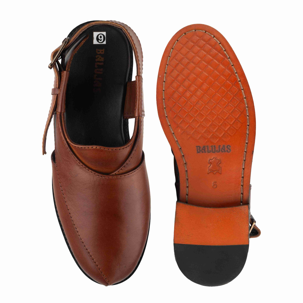 1082 : Balujas Tan Leather Peshawari