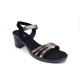 4696-15: Balujas Gunmetal Block Heel Sandals
