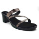5443-25: Balujas Gunmetal Block Heel Sandals