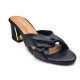 9110-19: Balujas Black Block Heel Sandals