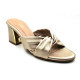 9110-19: Balujas Golden Block Heel Sandals