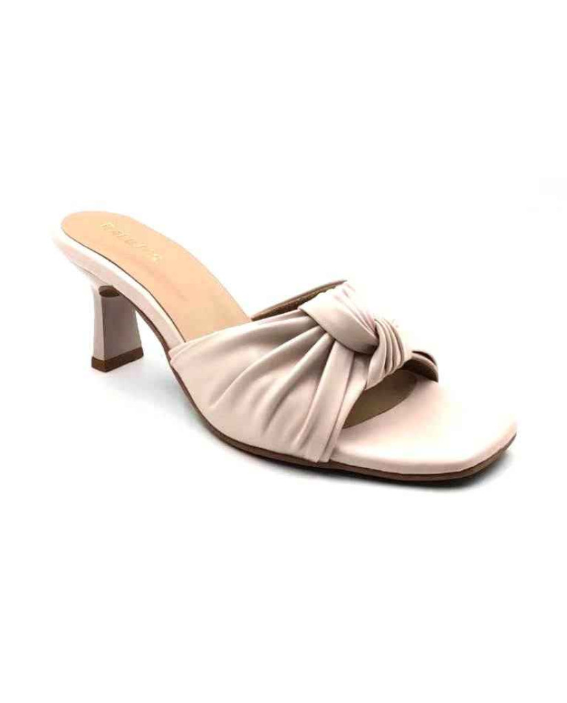 9110-21: Balujas Beige Block Heel Sandals