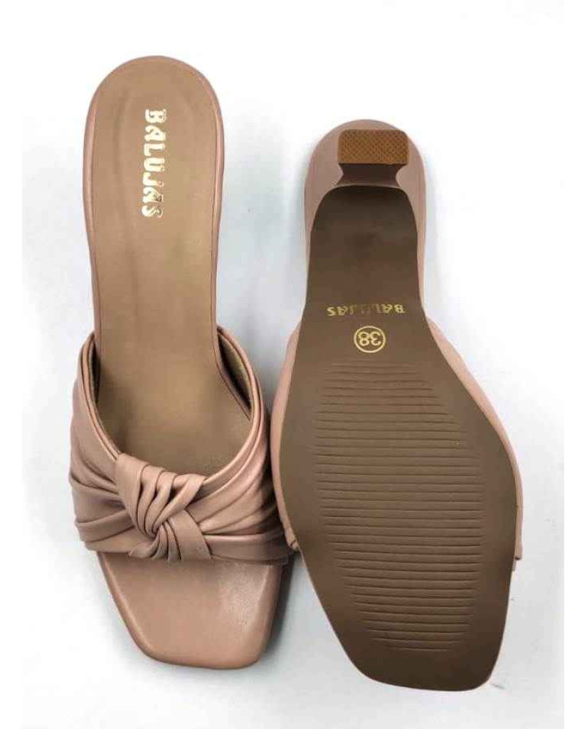 9110-21: Balujas Nude Block Heel Sandals