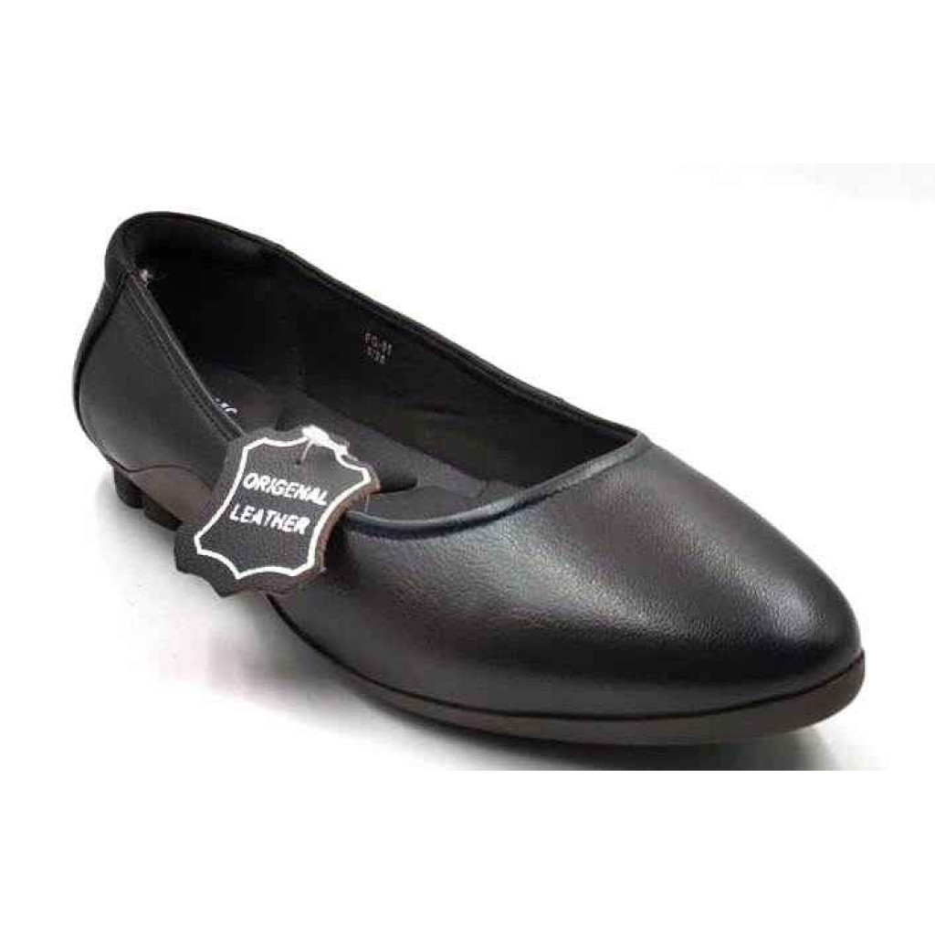FG-01 Balujas Brown Leather Ballerina Flats