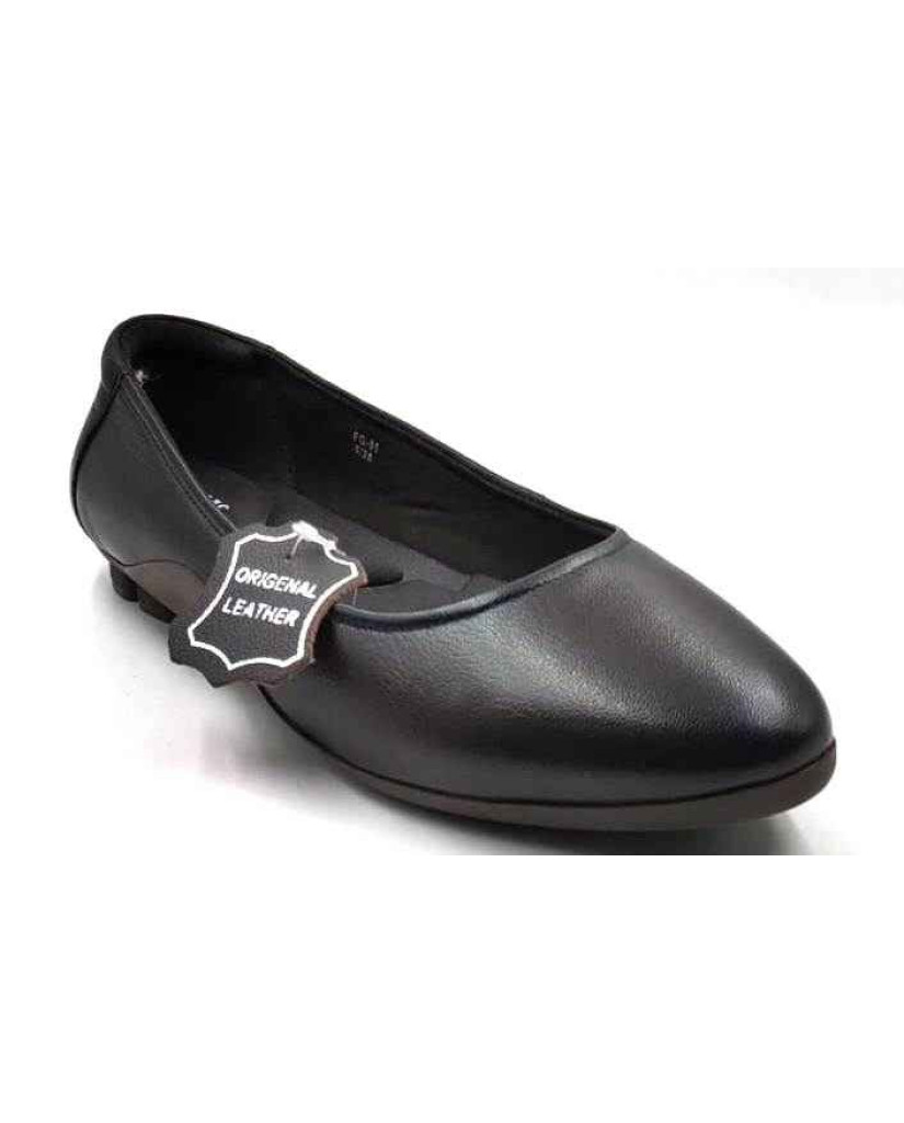 FG-01 Balujas Brown Leather Ballerina Flats