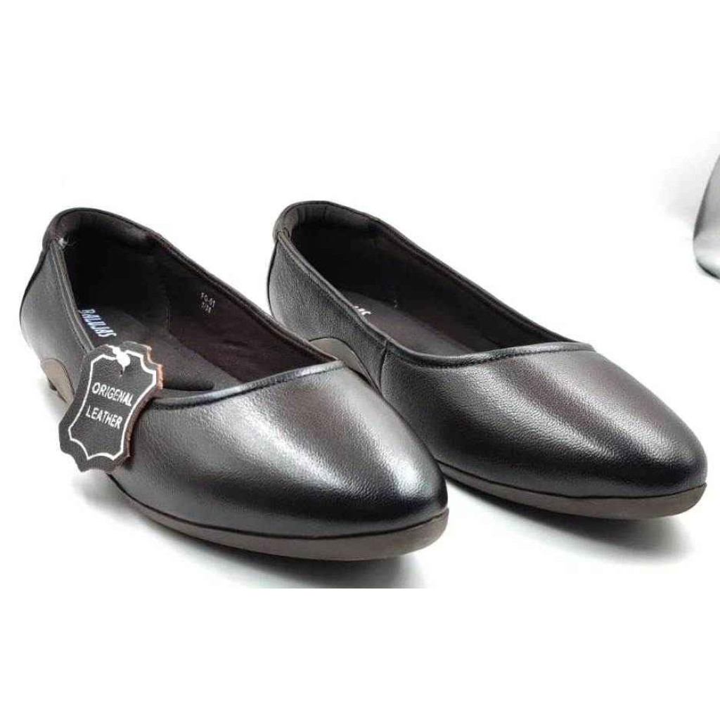 FG-01 Balujas Brown Leather Ballerina Flats
