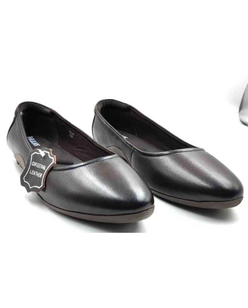 FG-01 Balujas Brown Leather Ballerina Flats
