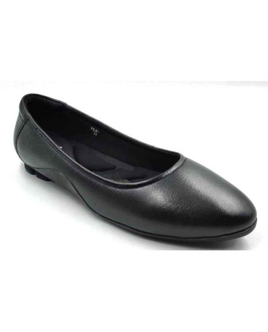 FG-01 Balujas Olive Leather Ballerina Flats