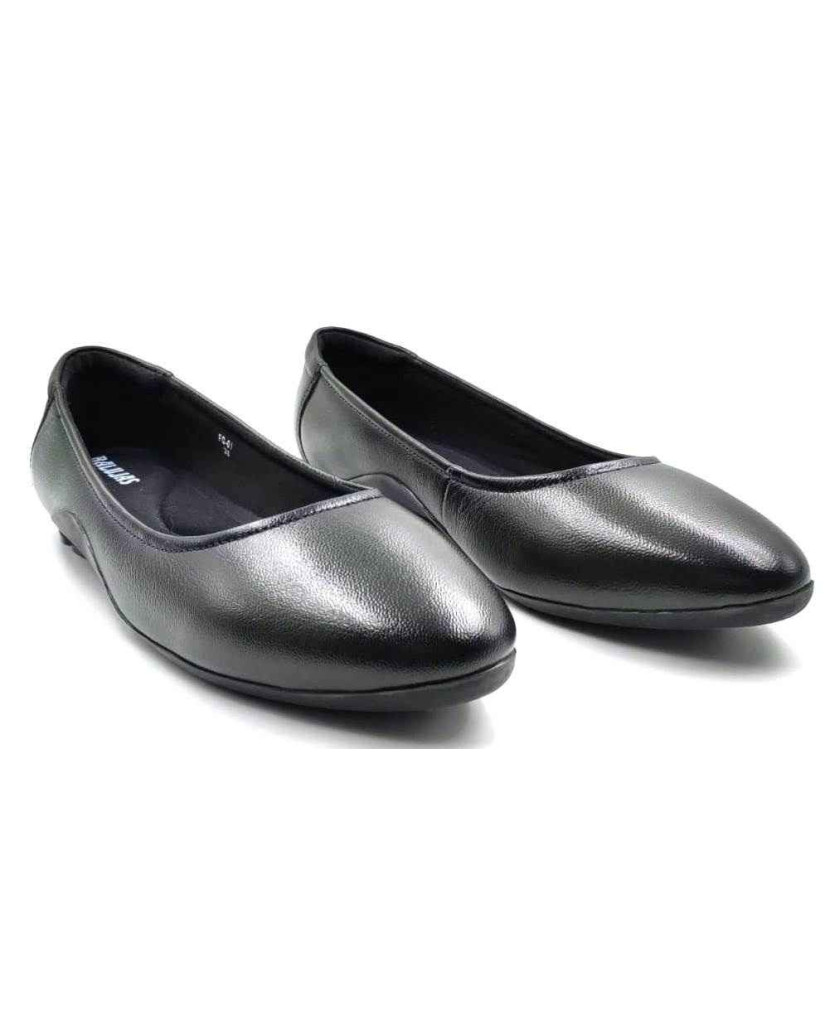 FG-01 Balujas Olive Leather Ballerina Flats