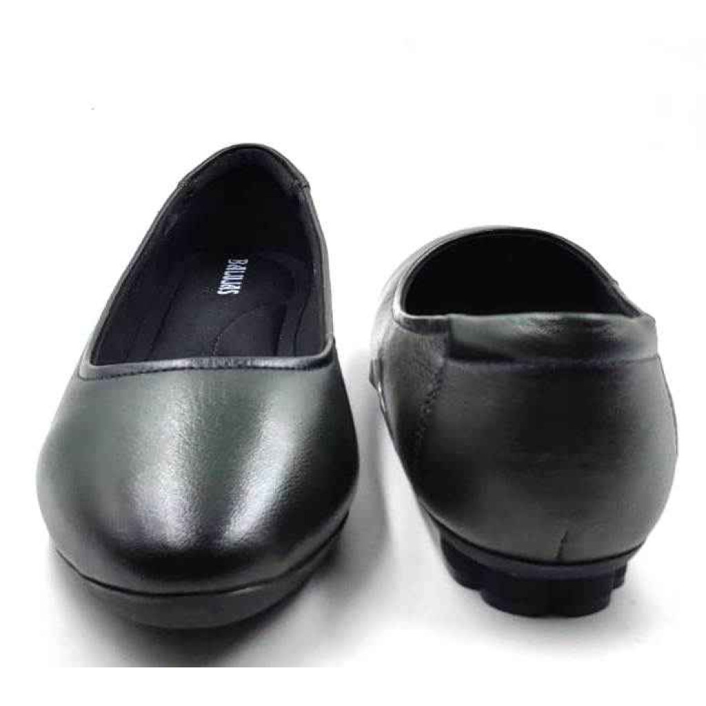 FG-01 Balujas Olive Leather Ballerina Flats