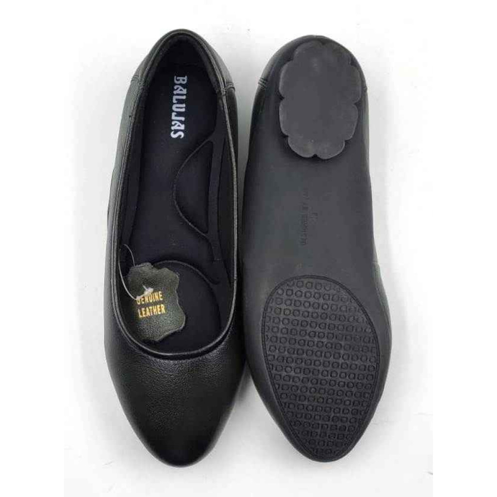 FG-01 Balujas Olive Leather Ballerina Flats