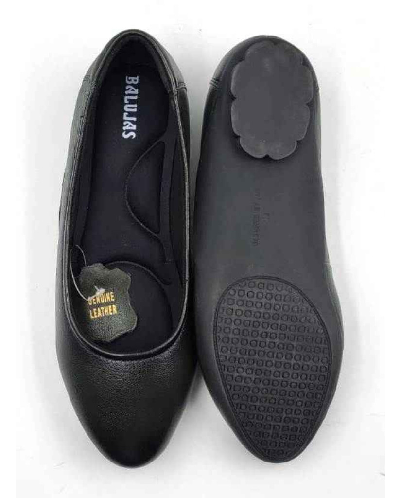 FG-01 Balujas Olive Leather Ballerina Flats
