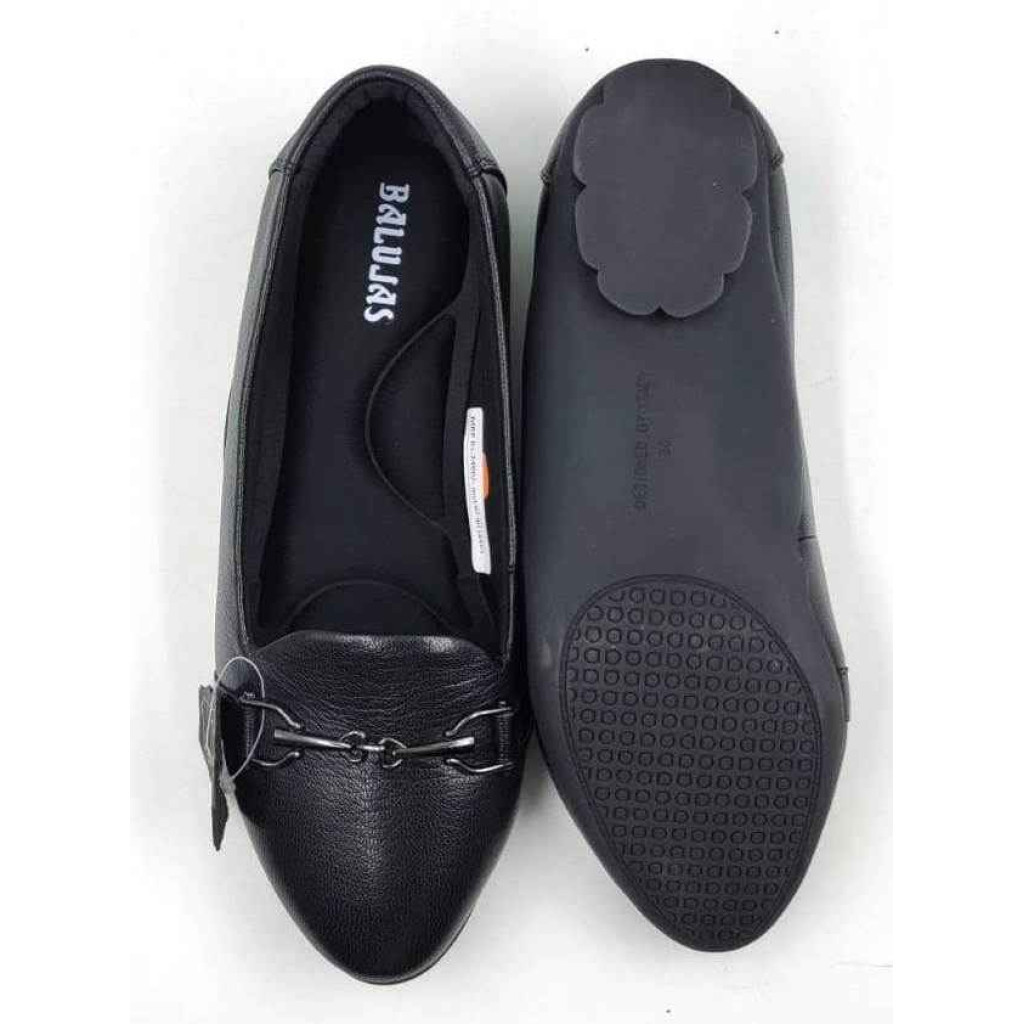 FG-03 Balujas Black Leather Flat Bellies