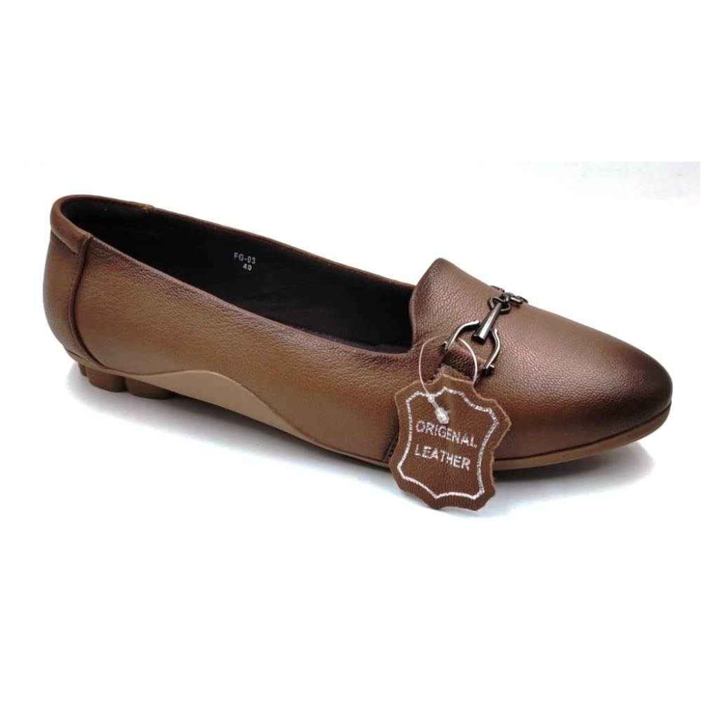 FG-03 Balujas Tan Leather Flat Bellies