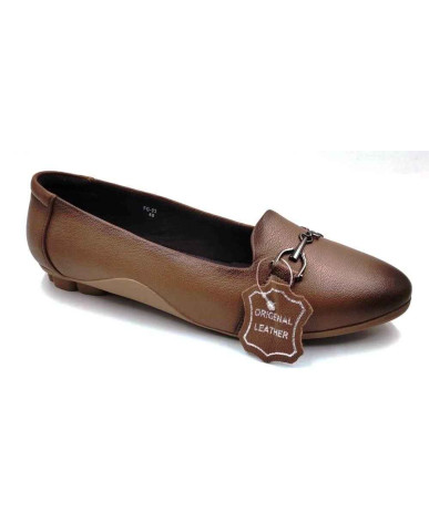 FG-03 Balujas Tan Leather Flat Bellies