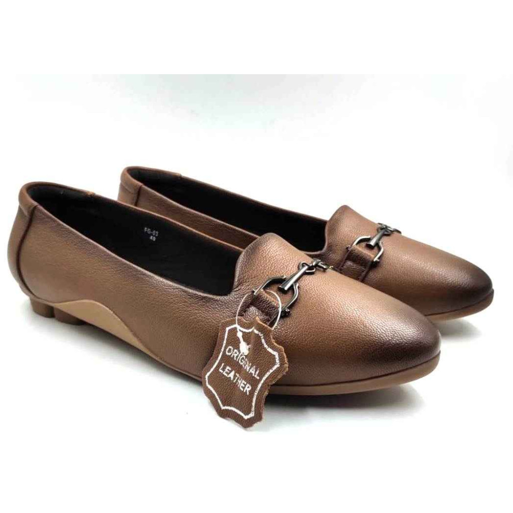 FG-03 Balujas Tan Leather Flat Bellies