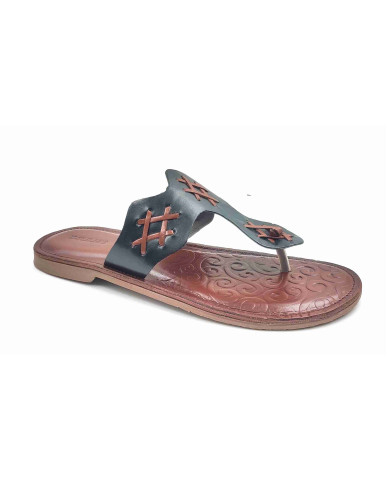 102: Balujas Men Black Slippers