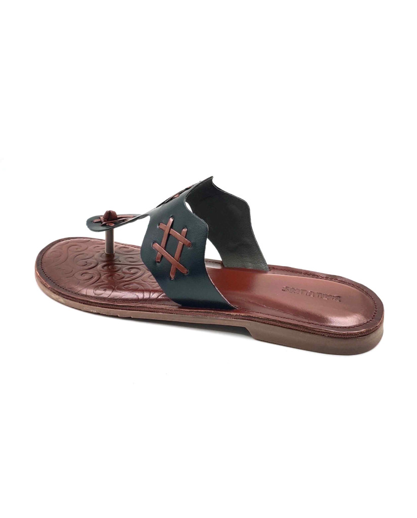 102: Balujas Men Black Slippers