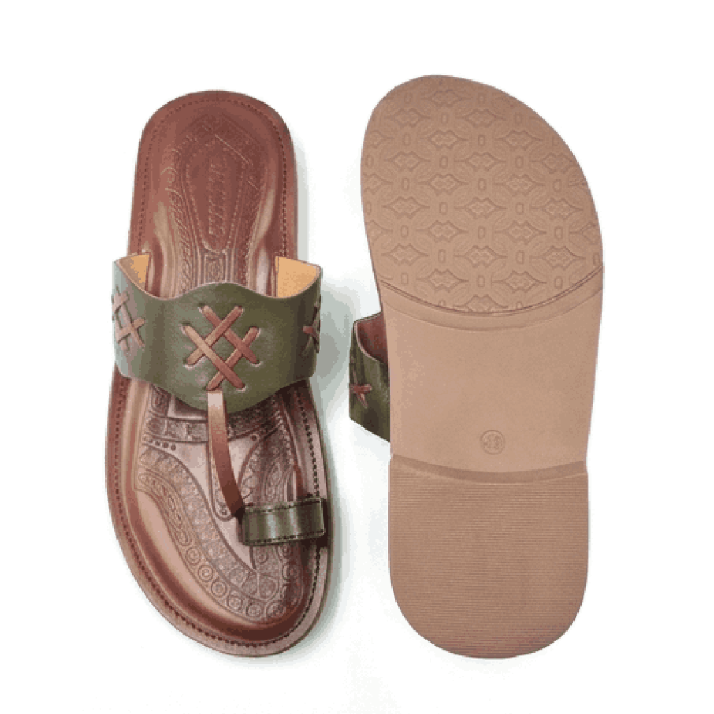 102: Balujas Men Green Slippers