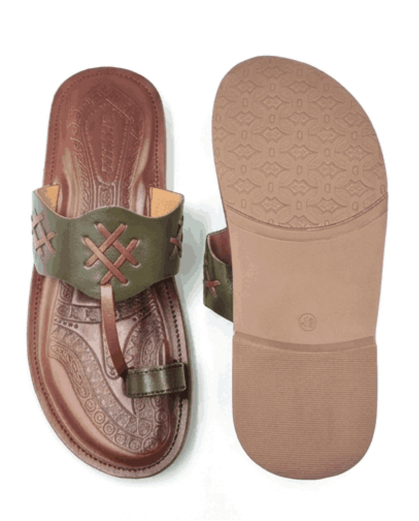 102: Balujas Men Green Slippers