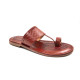 103: Tan Leather Toe-Ring Kolhapuri Chappal