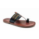 104 Balujas Black Leather Kolhapuri Chappal