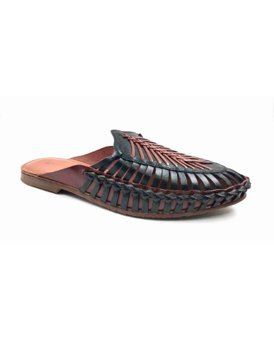 16 Balujas Men Black Pathanis Slippers
