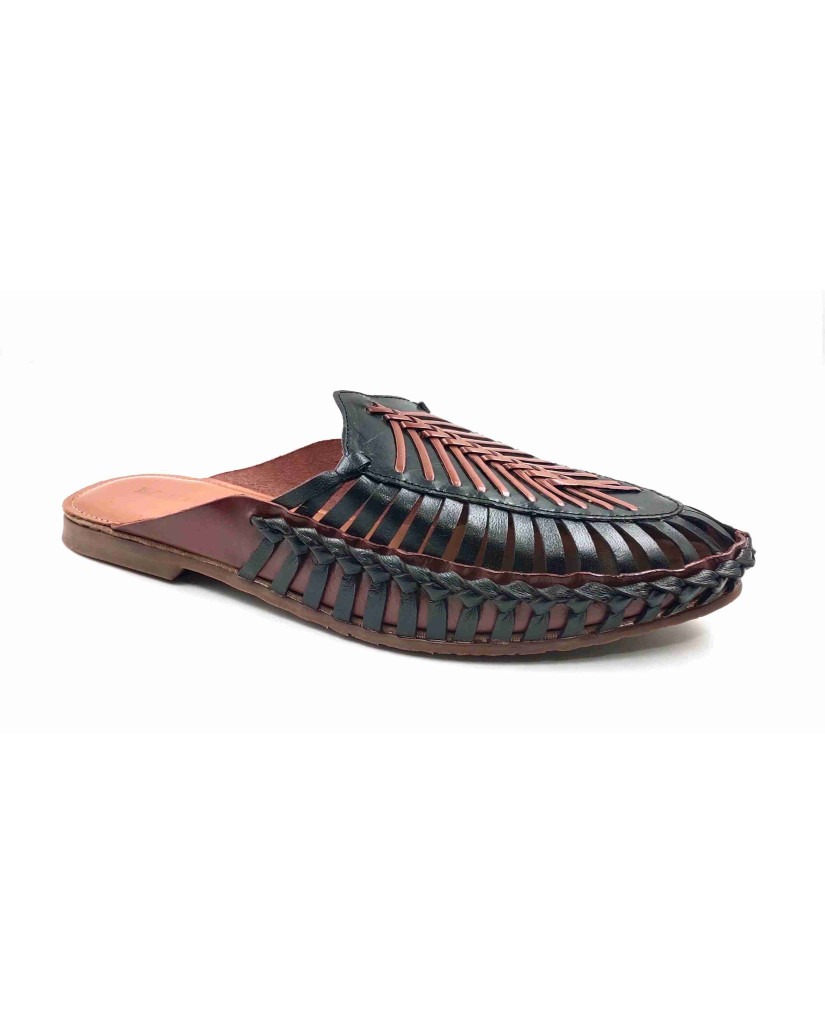 16 Balujas Men Black Pathanis Slippers