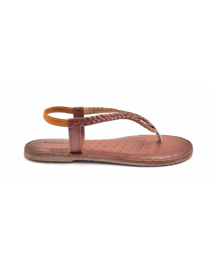 24 Balujas Women Tan Flat Slippers