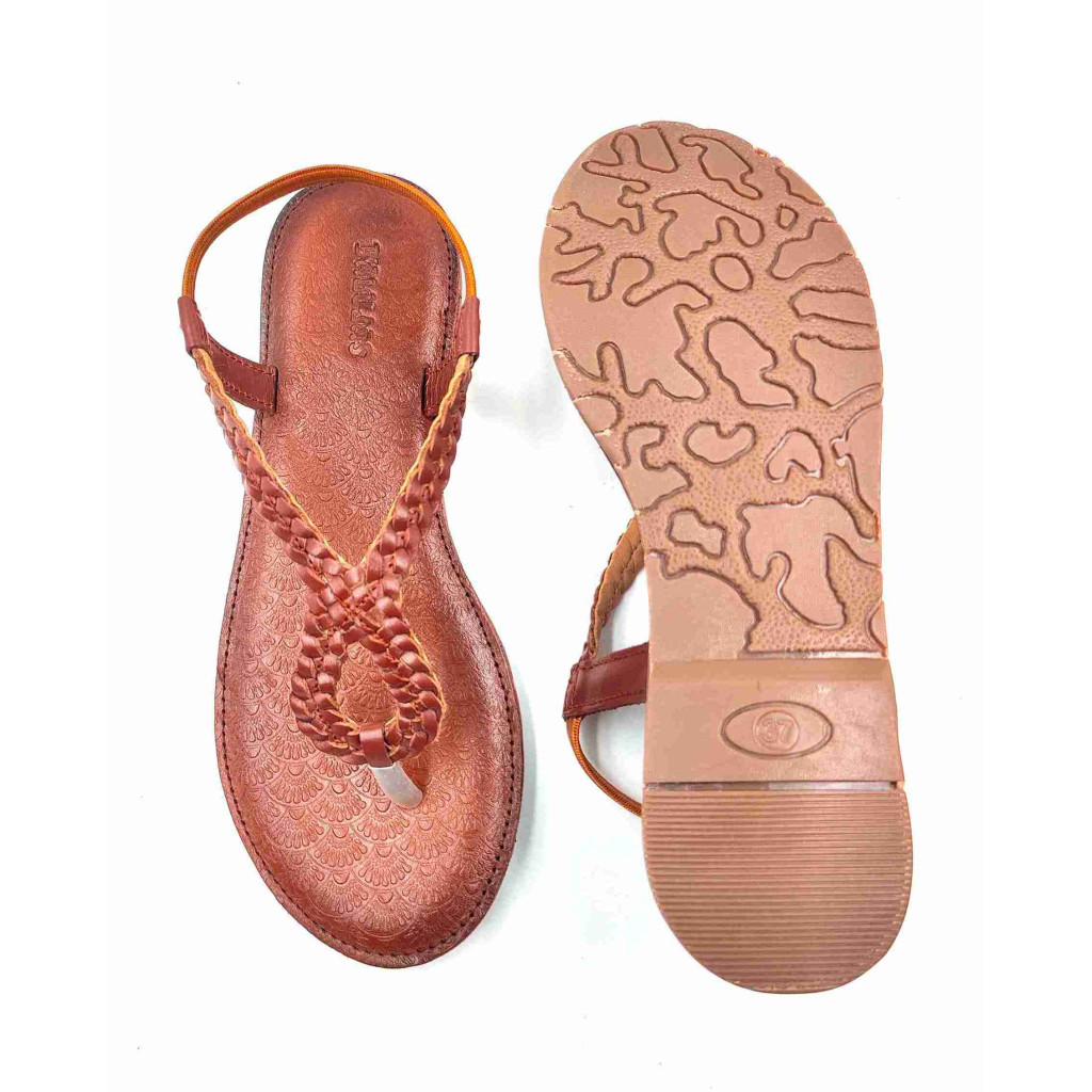 24 Balujas Women Tan Flat Slippers