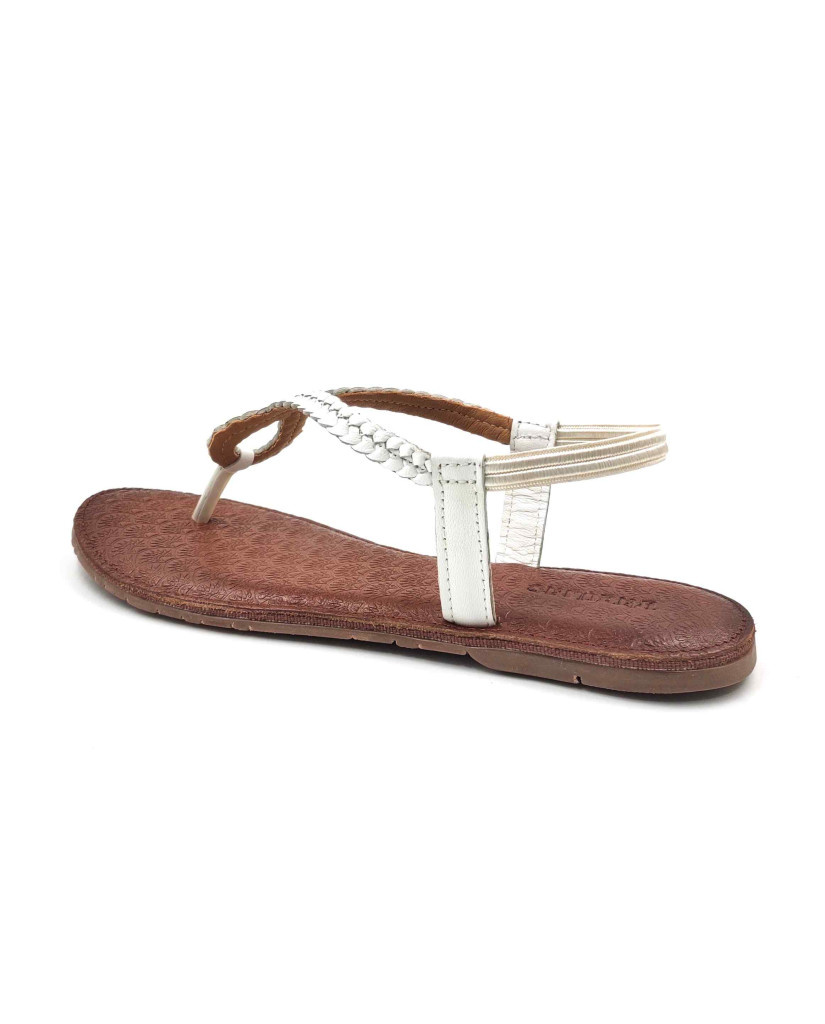 24 Balujas Women White Flat Slippers