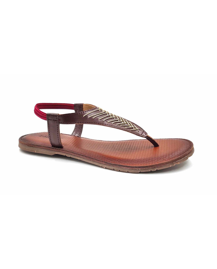 47 Balujas Women Maroon Flat Slippers