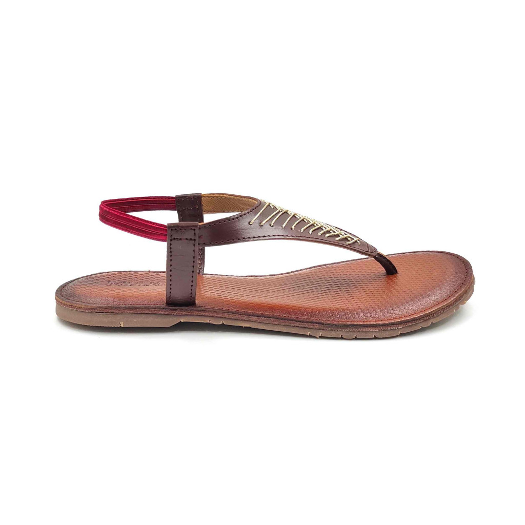 47 Balujas Women Maroon Flat Slippers