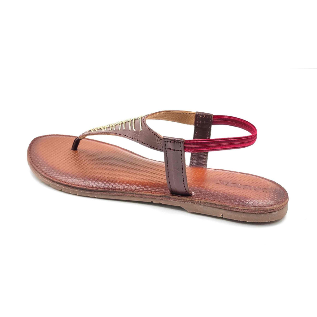 47 Balujas Women Maroon Flat Slippers