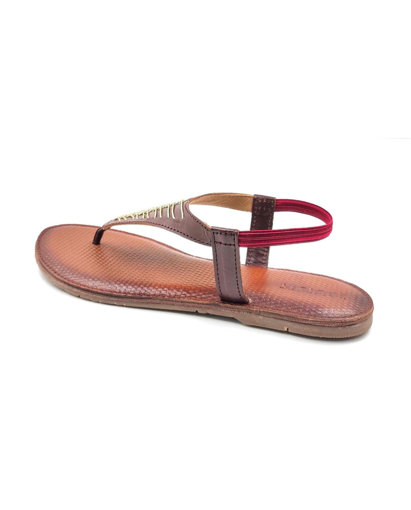 47 Balujas Women Maroon Flat Slippers