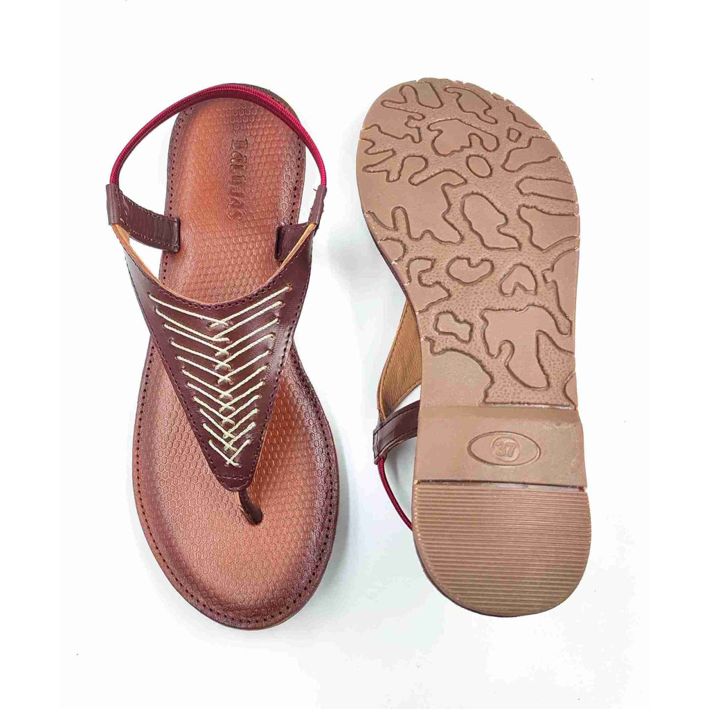 47 Balujas Women Maroon Flat Slippers