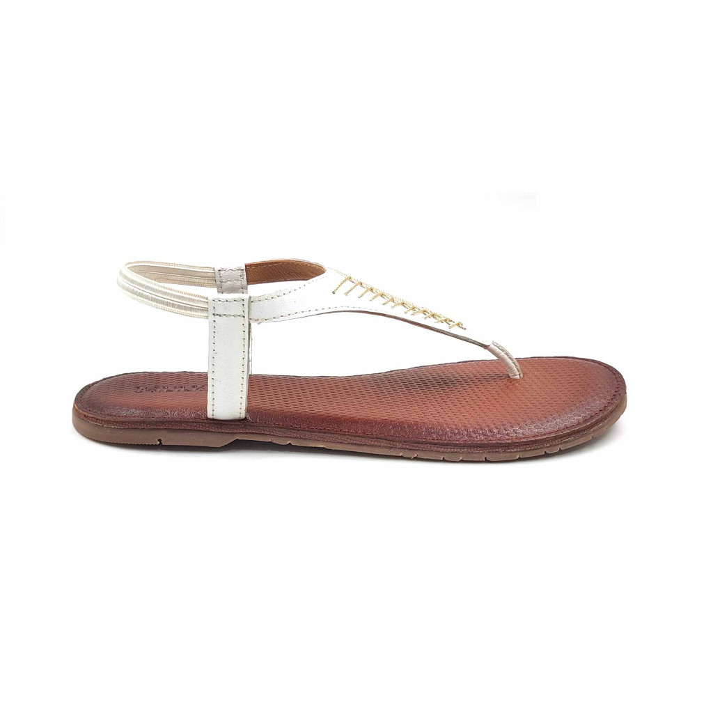 47 Balujas Women White Flat Slippers