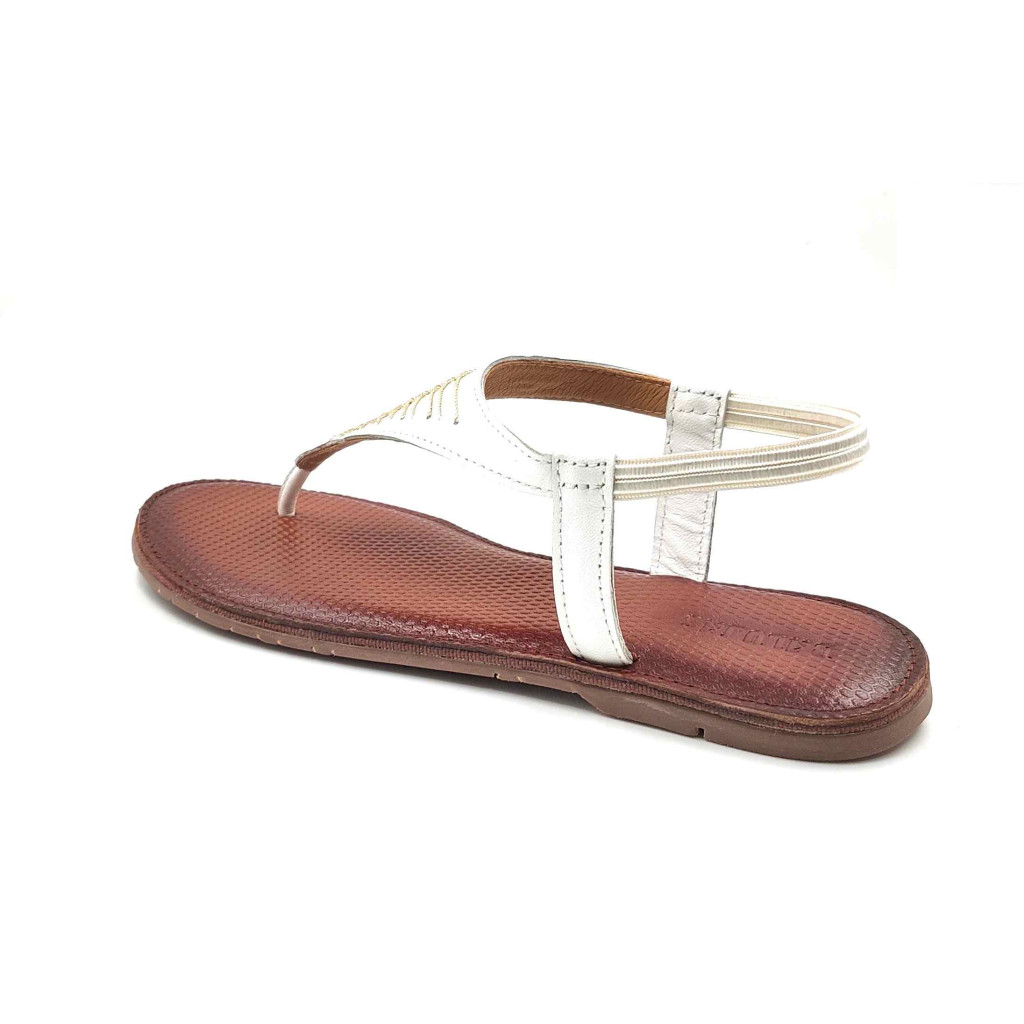 47 Balujas Women White Flat Slippers