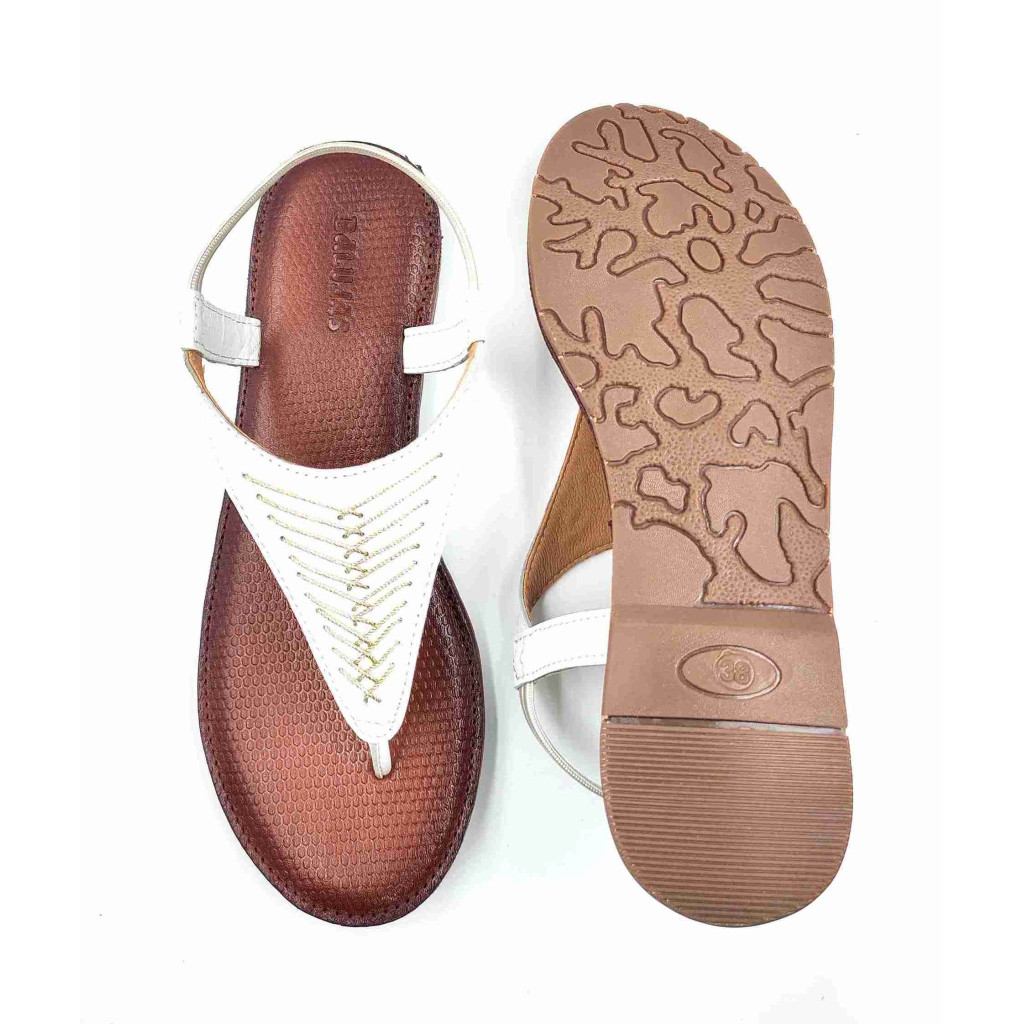 47 Balujas Women White Flat Slippers