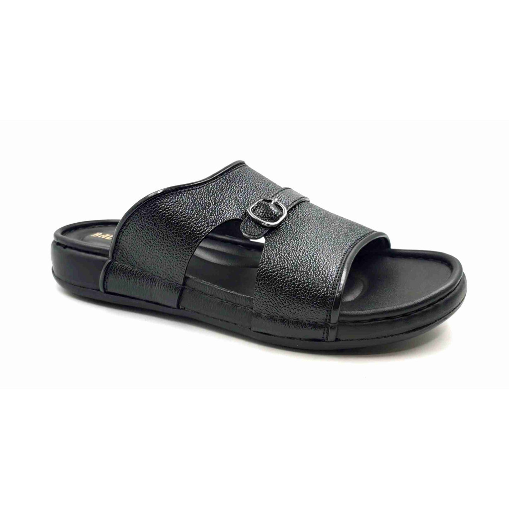 5005: Balujas Men Black Slippers