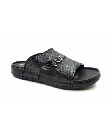 5005: Balujas Men Black Slippers