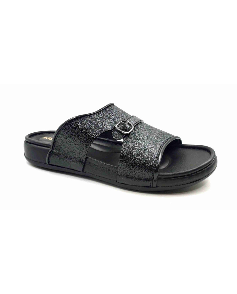 5005: Balujas Men Black Slippers