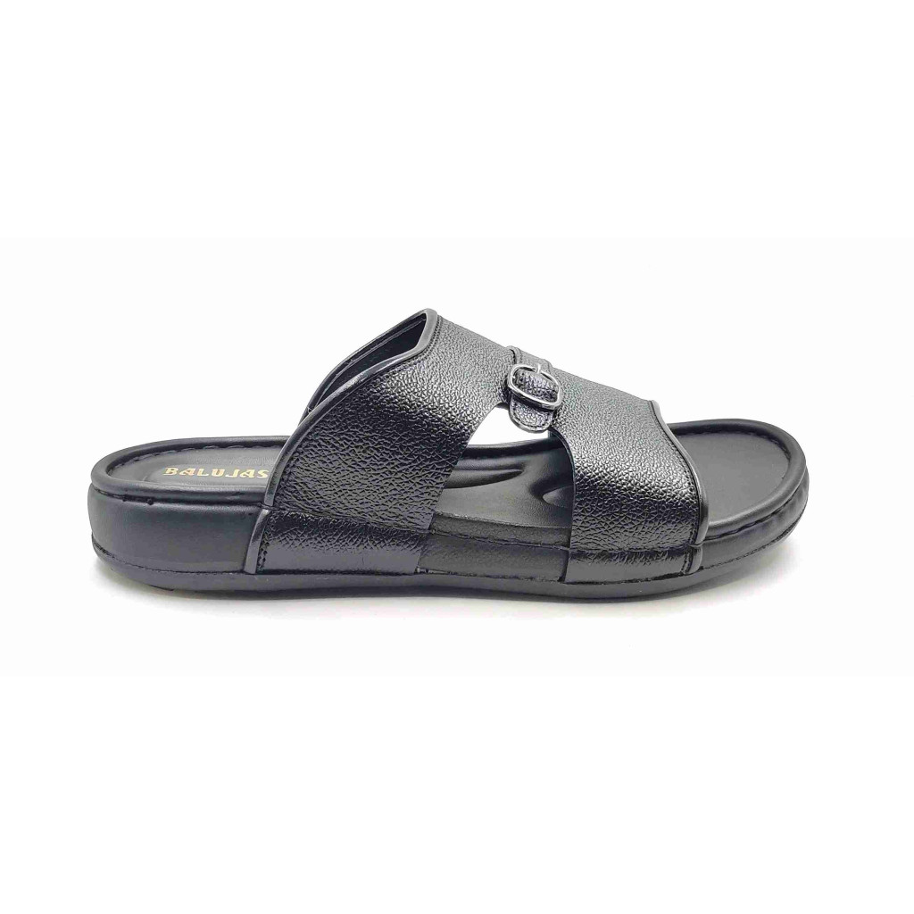 5005: Balujas Men Black Slippers