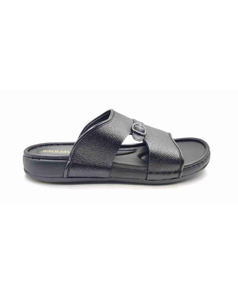 5005: Balujas Men Black Slippers